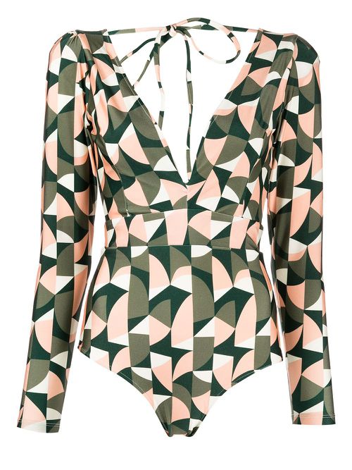 Plitka long-sleeve one-piece - Green