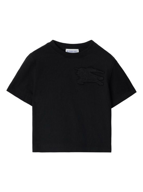 Equestrian Knight-appliqué organic cotton T-shirt - Black