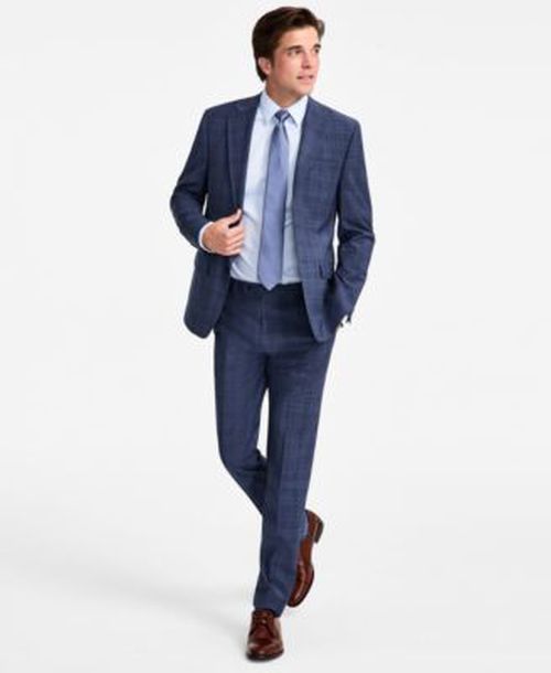 Mens Slim Fit Wool Blend Suit Separates