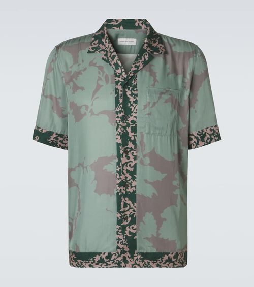 Printed bowling shirt