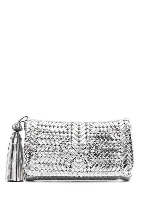 Neeson leather clutch bag - Silver
