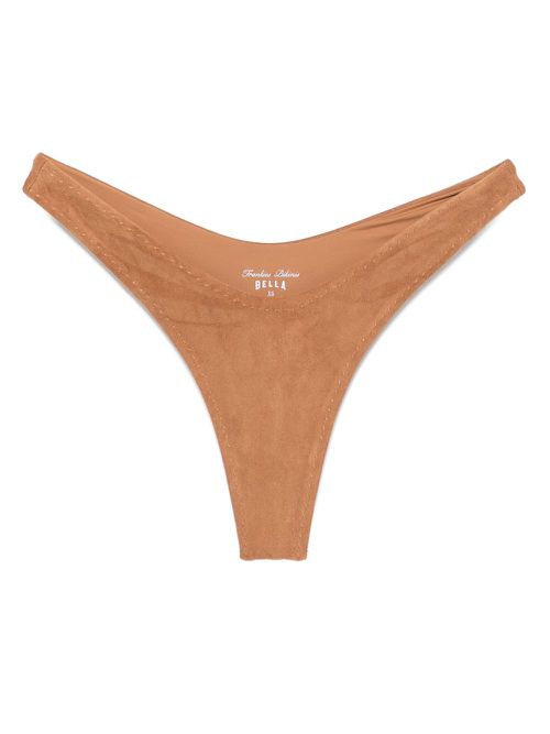 X Bella Hadid Full Moon suede bikini bottoms - Brown