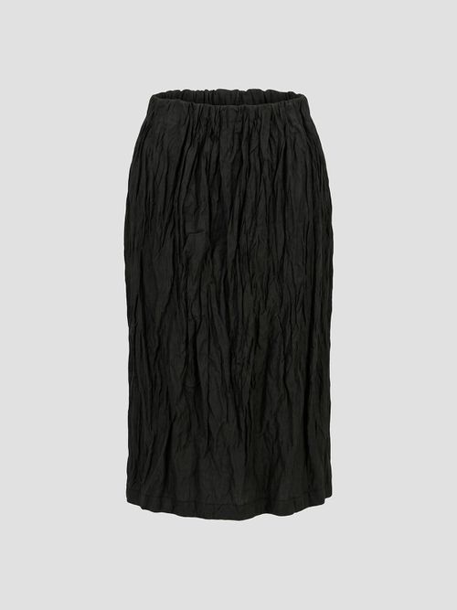 Wrinkled Cotton Mini Skirt