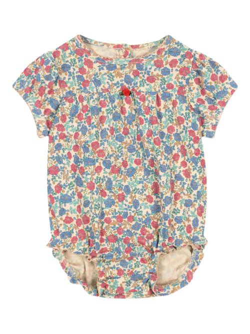 Jada floral-print bodysuit - Blue