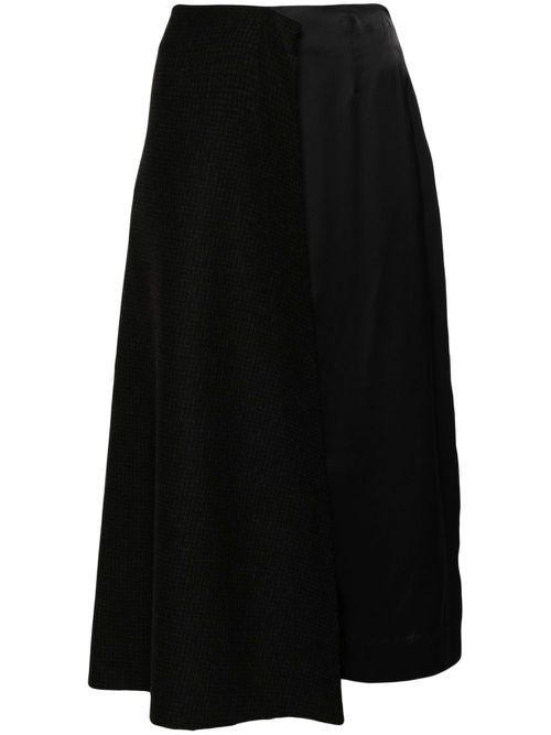 Micro-pattern midi skirt - QUN09 BLACK