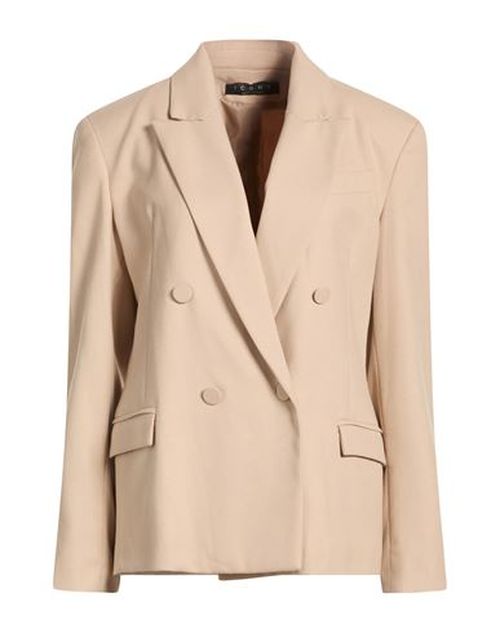 Woman Blazer Beige Size 10 Polyester, Viscose, Elastane