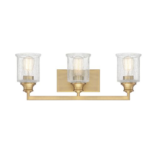 Savoy House Hampton 3-Light Bathroom Vanity Light in Warm Bras