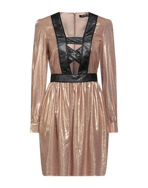 Woman Mini dress Gold Size 6 Polyester