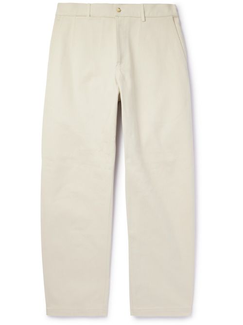 Balloon Straight-Leg Cotton-Drill Trousers
