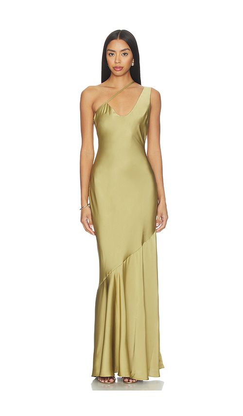 Lovers and Friends Gail Gown in Olive. L. Also in M, S, XL