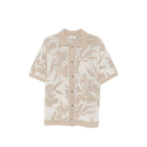 Floral Open-knit Shirt