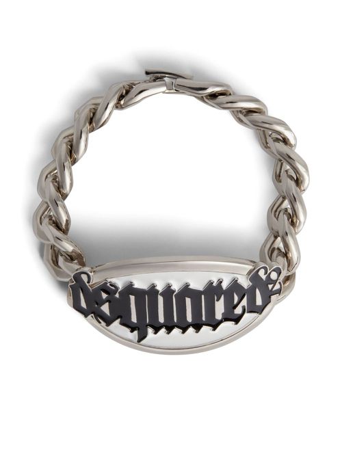 Logo-engraved chain bracelet - Silver