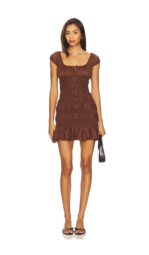 Tularosa Lucie Mini Dress in Chocolate.  XXS. Also in L, M