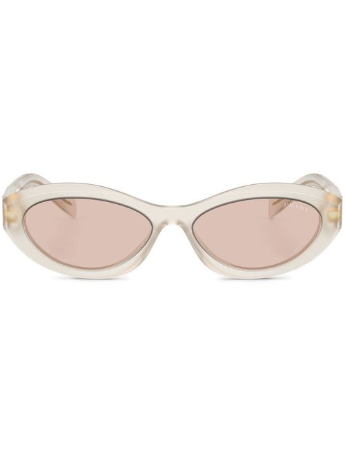 Transparent oval sunglasses - Neutrals