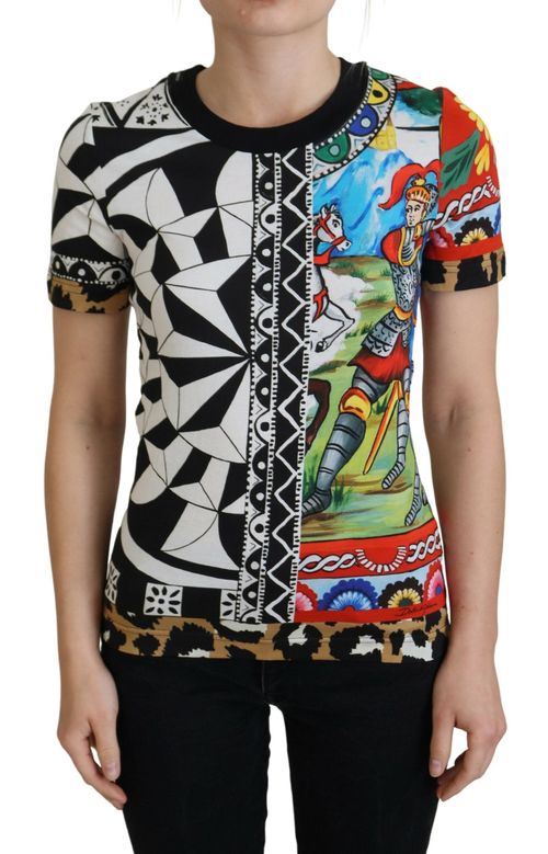 Multicolor Printed Cotton T-Shirt — Multicolor