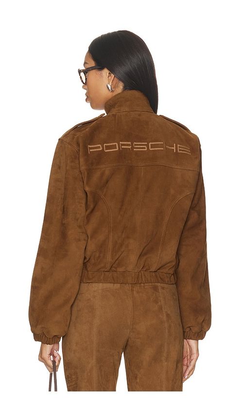 Porsche x Revolve La Corniche Biker in Brown. - XL also in