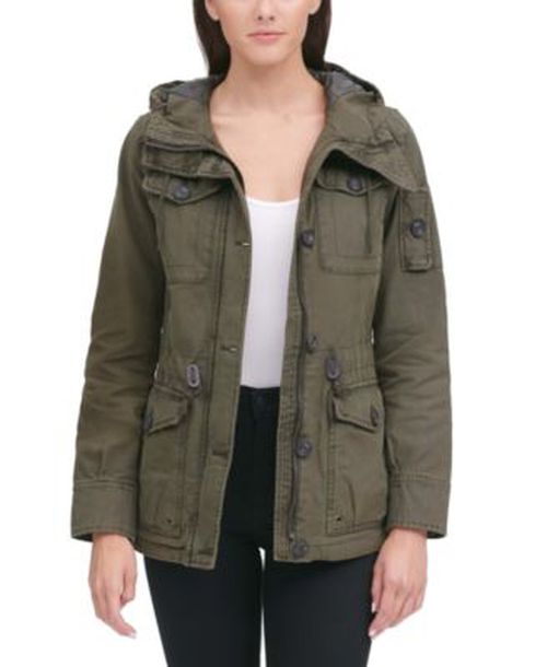 Levis Womens Hooded Military Jacket