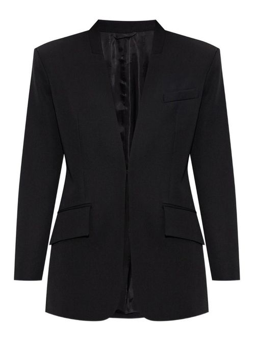 Black Wool Gabardine Jacket
