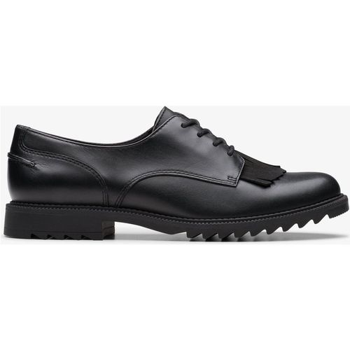 Clarks Womens Griffin Mabel2 Black Leather Shoe