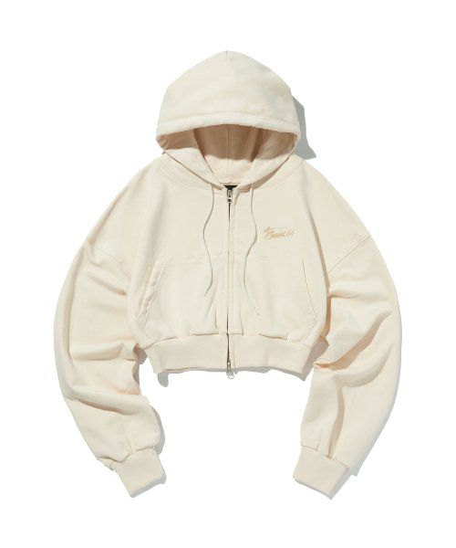 CROP HOOD ZIP UP