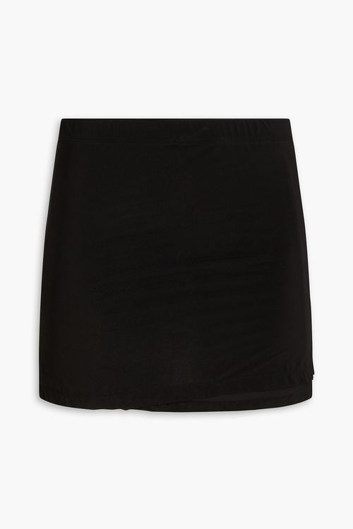 Stretch-jersey mini skirt - Black - M