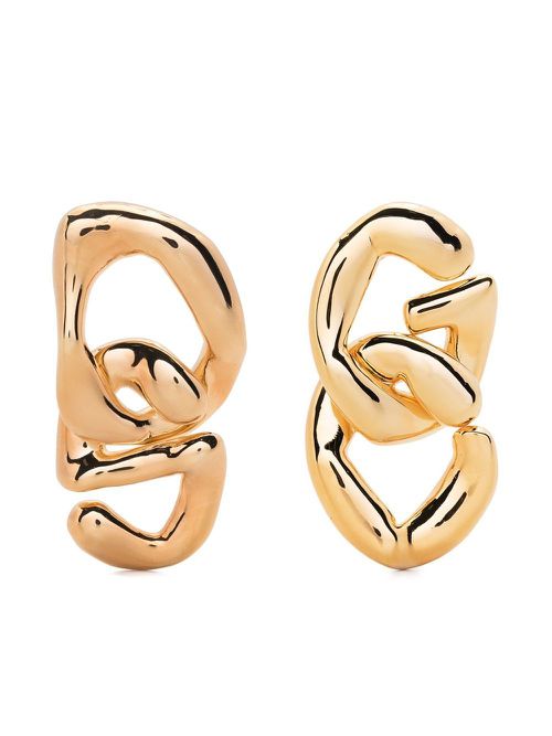 Logo-drop earrings - Gold