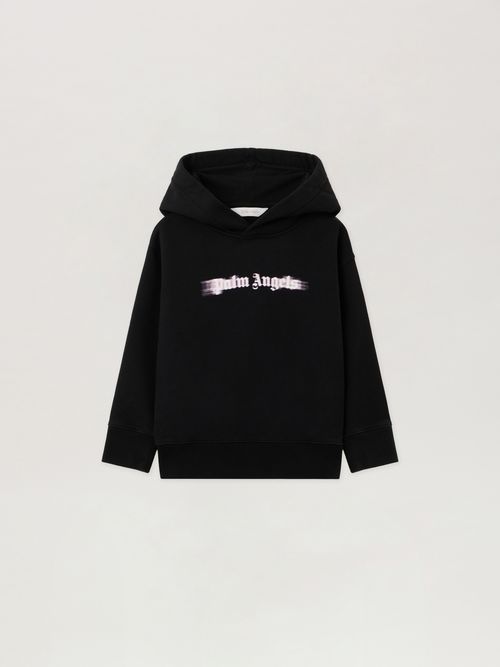Blurred Logo Reg.hoodie Kids  Black