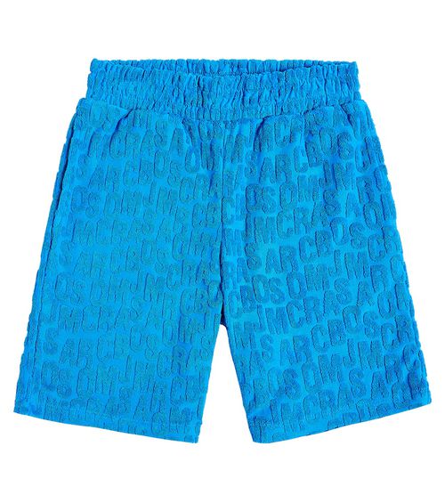 Marc Jacobs Kids Monogram jacquard cotton-blend terry shorts