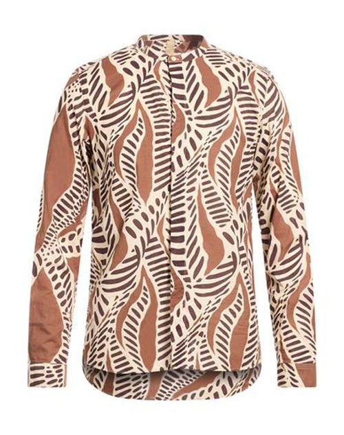 Man Shirt Brown Size S Cotton