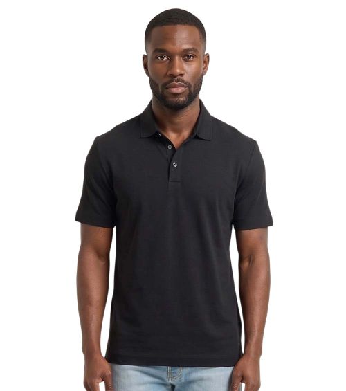 Black Shirt Collar Polos