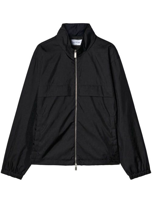 Zip-fastening long-sleeve jacket - Black