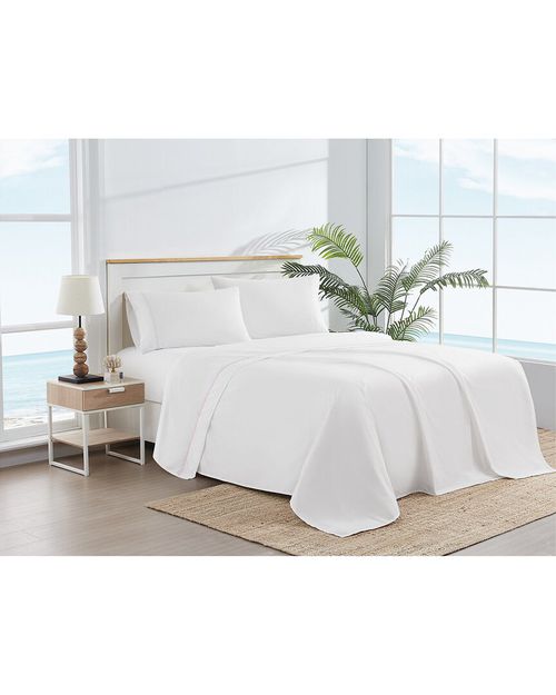 Pick Stitch Cotton Percale Sheet Set