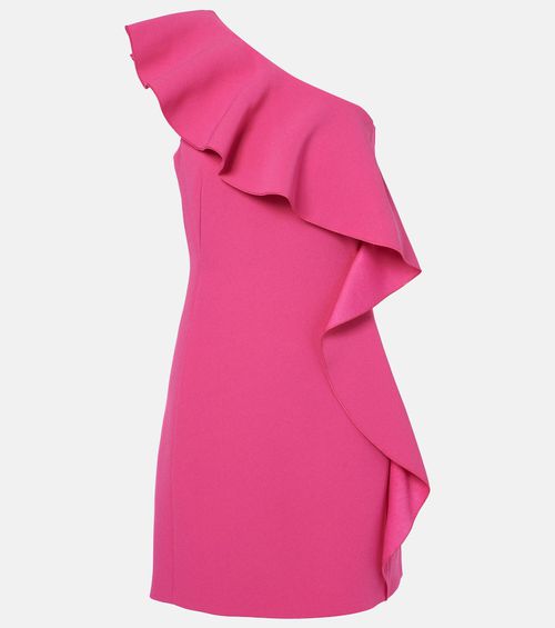 Giacomo ruffled sable minidress
