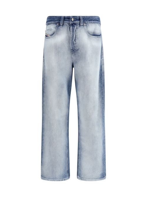 Skeleton-Effect Denim Jeans — Blue