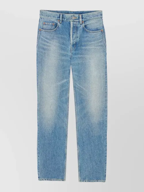Saint Laurent - cotton straight-leg jean