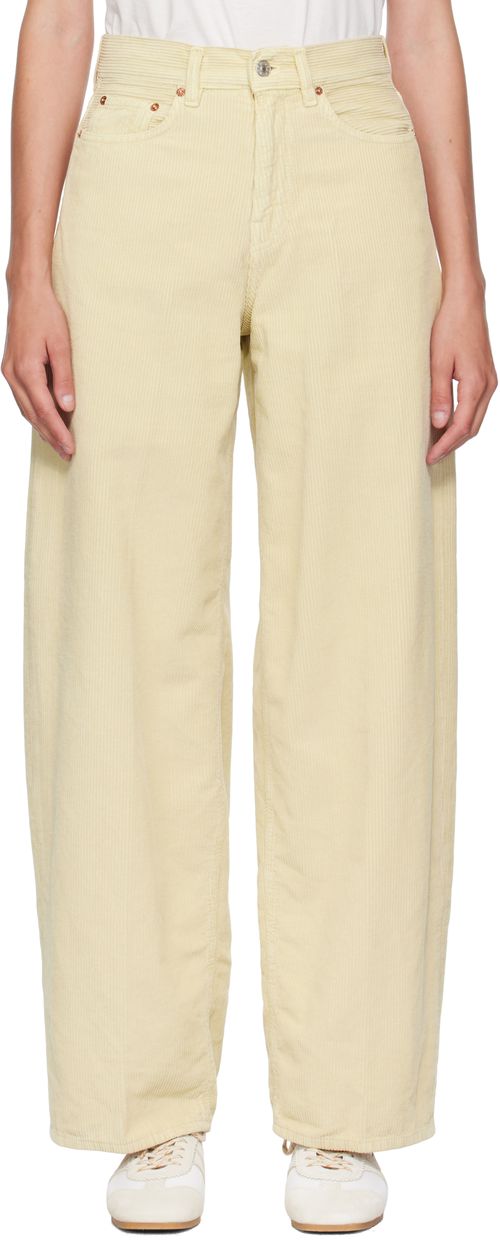 Beige Loose Roomy Trousers
