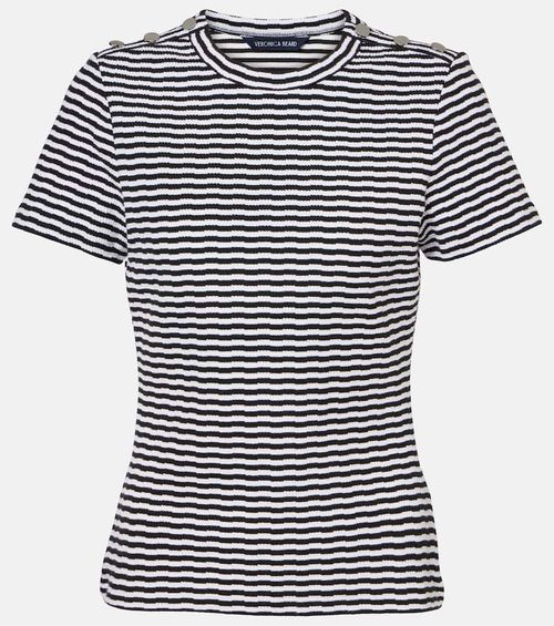 Veronica Beard Draya striped cotton-blend T-shirt