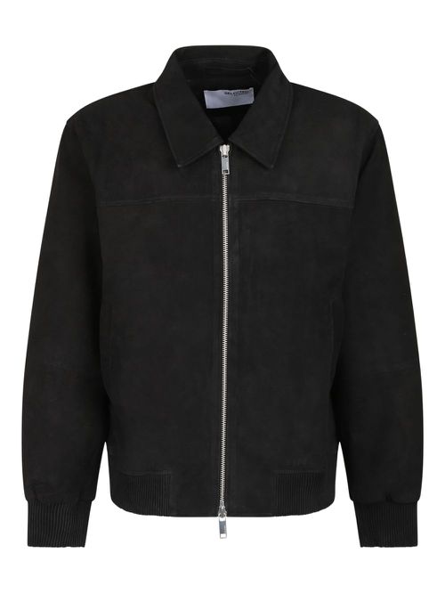 Selected Femme suede bomber jacket - Black