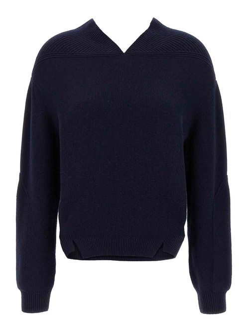 V-Neck Yoke Detail Sweater