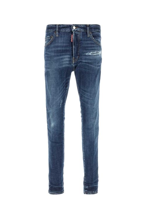 Distressed Denim Jeans — Navy