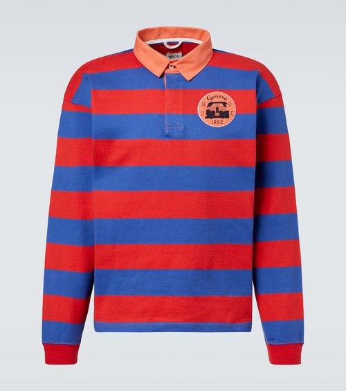 Striped cotton polo shirt