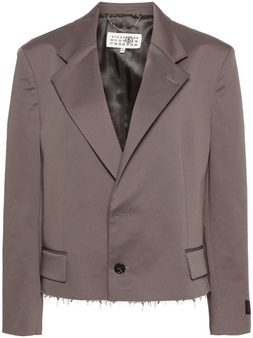 Notched-lapels single-breasted blazer - Grey