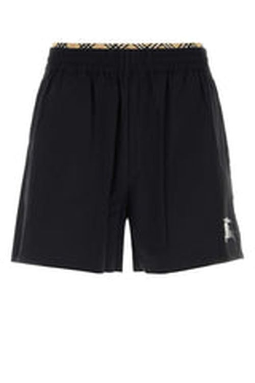 Stretch Nylon Bermuda Shorts — Black