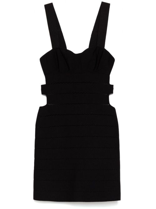 Intarsia knit mini dress - Black