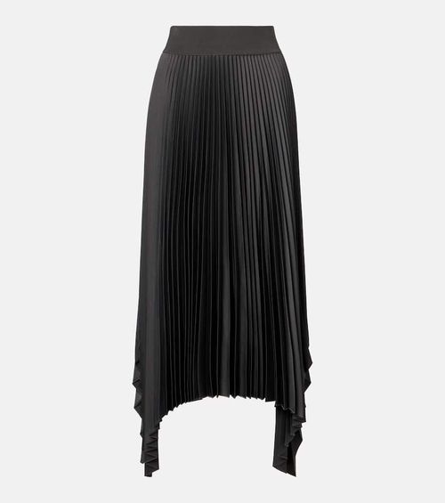 Ade asymmetric plissé midi skirt