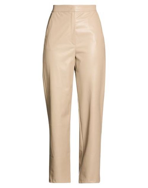 Woman Pants Khaki Size S Polyester, Polyurethane