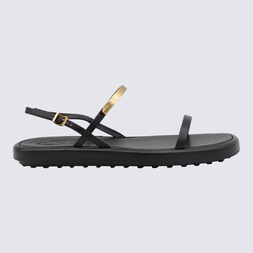Black Leather Flats