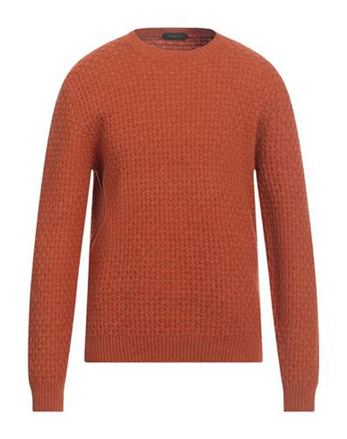 Zanone Man Sweater Rust Size 42 Virgin Wool