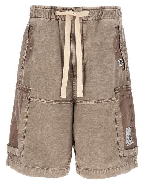Cargo Cotton Bermuda Shorts — Gray