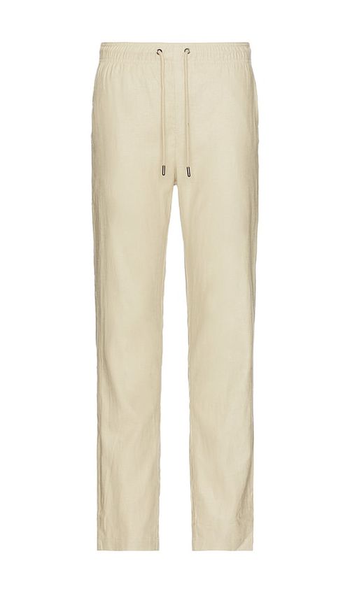 Onia Stretch Linen Pull-on Pant in Sand - Cream. L also in XL/1X